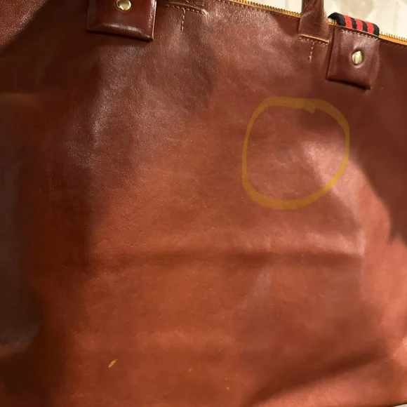 Clare V Le Zip Sac Tote in Cognac Brown - Picture 3 of 7